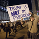 Demonstrators protest outside the Trump Tower in Chicago on Nov. 9, 2016.
John Gress/Getty Images